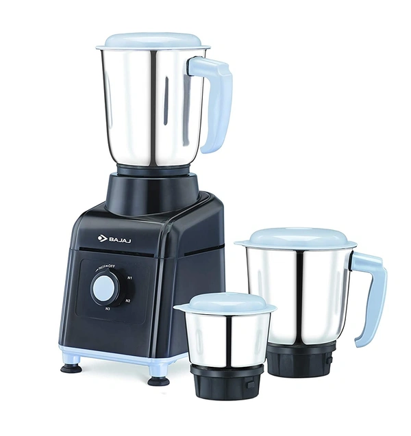 Bajaj GX 3501 500W Mixer Grinder with 3 Jars, Black