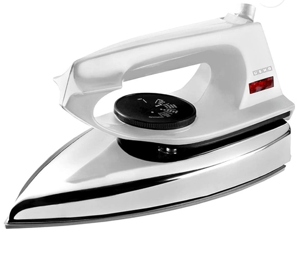 Usha EI 2802 1000 W Ultra Light Weight Dry Iron with Non-Stick Soleplate (White)