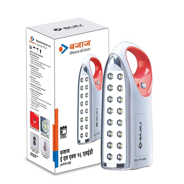 Bajaj ELX 16 LED RED Emergency Light (Red)