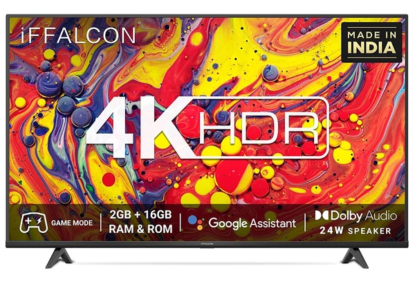 iFFALCON 108 cm (43 inches) 4K Ultra HD Certified Android Smart LED TV 43U61 (Black) (2021 Model)