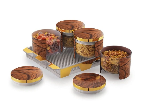 Rishabh Spiral 4 Multipurpose Set of Container with tray