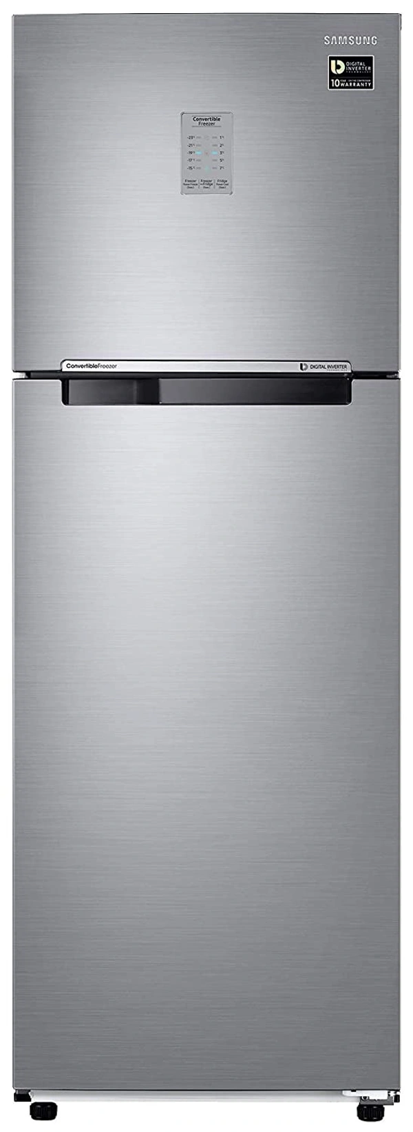 Samsung 275 L 3 Star with Inverter Double Door Refrigerator (RT30T3743S9/HL, Refined Inox, Convertible)