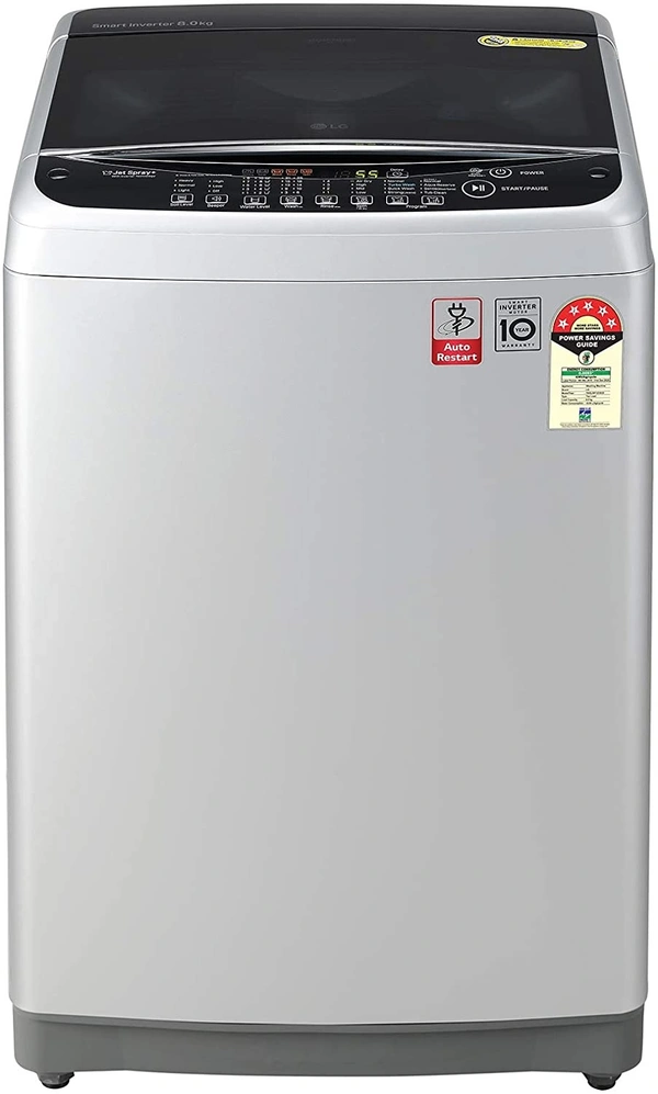 LG 10 Kg Inverter Fully-Automatic Top Loading Washing Machine (T10SJSS1Z, Free Silver) - Credit & Debit card Accepted, 3-5 Days