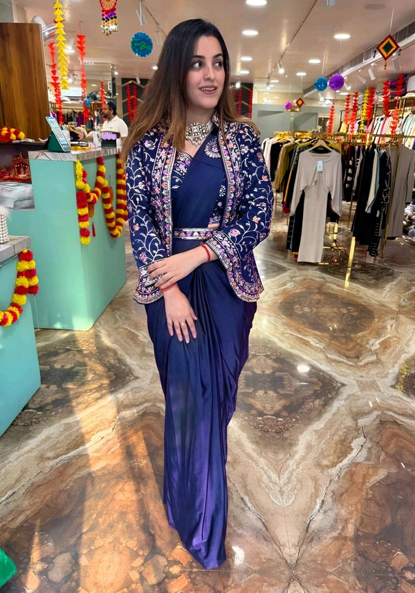 Ready To Wear Saree With Jacket Saree Design