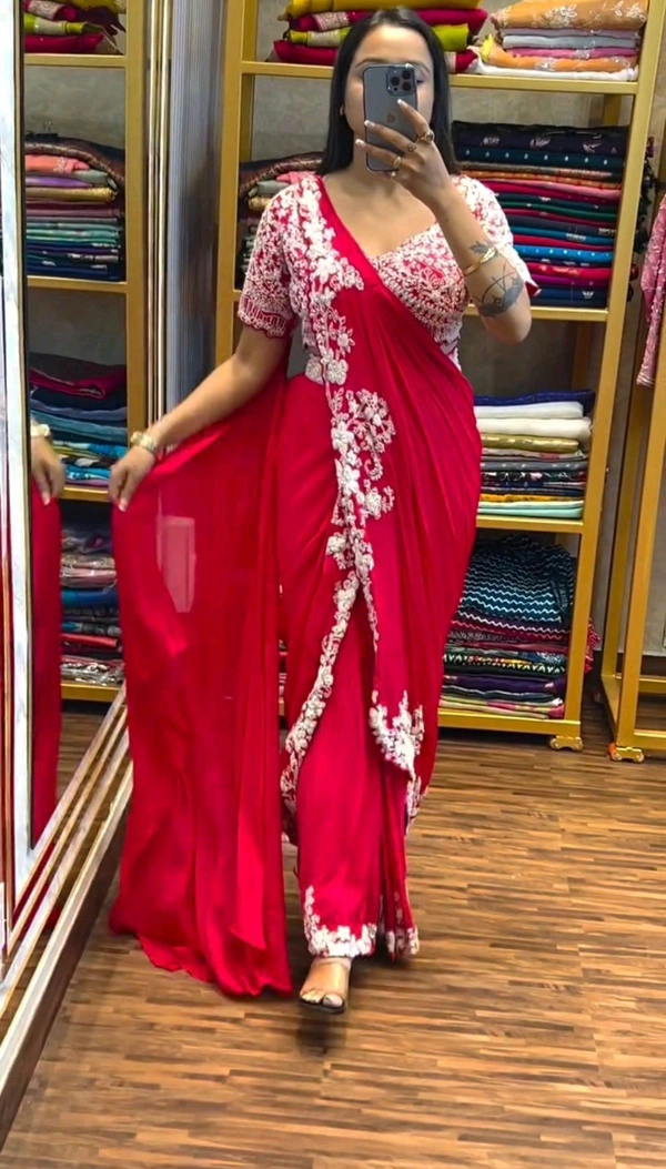 Ready To Wear Saree Embroidery Cording Work