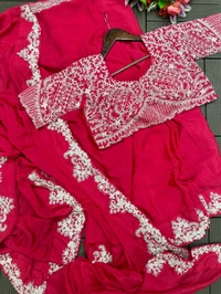 Ready To Wear Saree Embroidery Cording Work