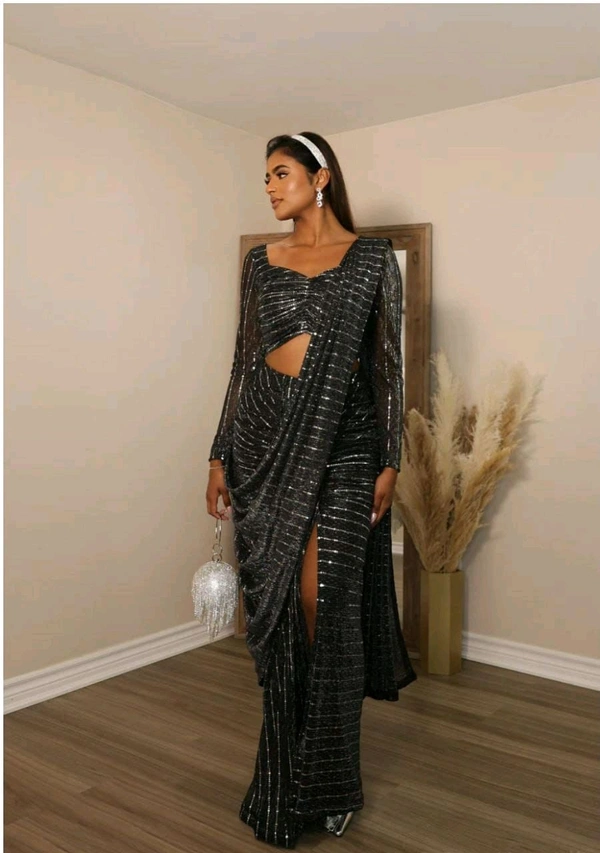 Latest Ready To Wear Saree Attached Dupatta - Blouse Unstitched