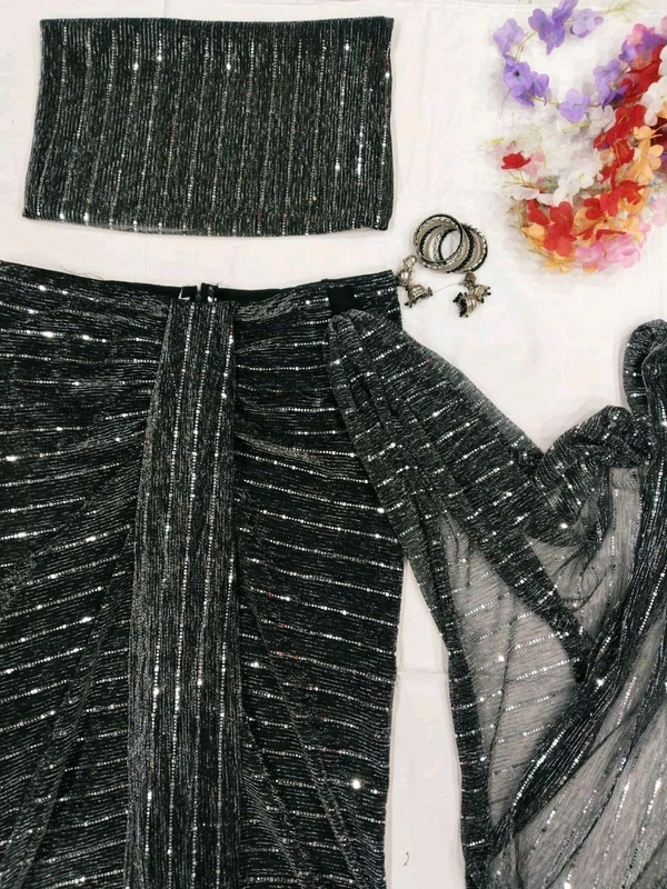 Latest Ready To Wear Saree Attached Dupatta - Blouse Unstitched