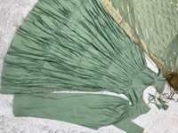 Pure Roman Chanderi Fabric Anarkali - S