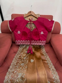 Beautiful Designer Saree Burberry Silk Fabric