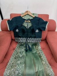 Beautiful Designer Saree Burberry Silk Fabric