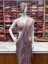 Premium Saree Gold Crush Tissue Silk - S