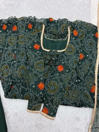 Anarkali Pure Chinon Bandhej - S