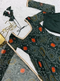 Anarkali Pure Chinon Bandhej - L