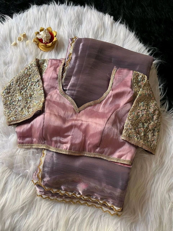 Tissue Saree Collection Free Size Upto 44