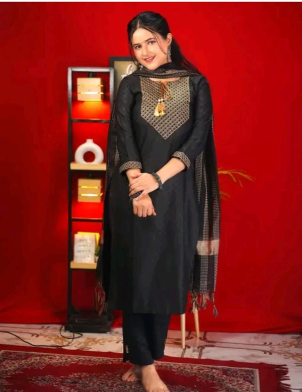 Kurti Set Duppata Bottom 3 Pcs - Xxxl