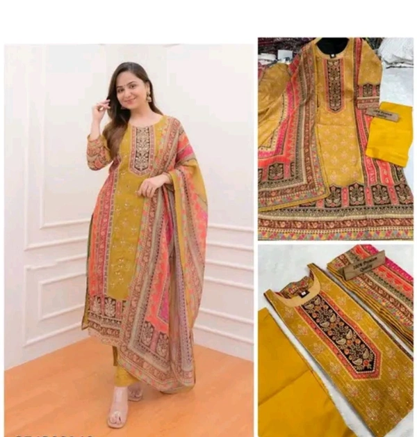 Kora Muslin Kurta With Dupatta And Bottom - M