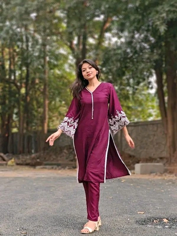 Viscose rayon Kurta With Bottom Wear - Xxl