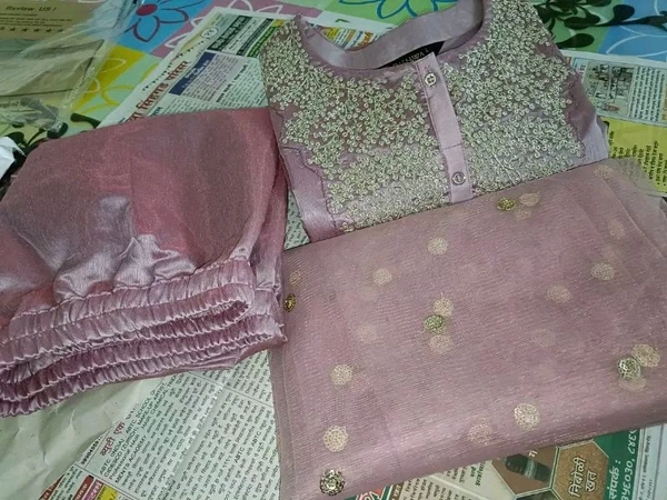 Chanderi Silk + Kurta Dupatta And Bottom Wear - Xl