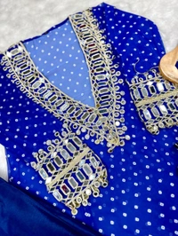 Presenting Beautiful Heavy quality Georgette Fabric designer wear Style Anarkali Style Side Cut Kurti with Chinon - 46