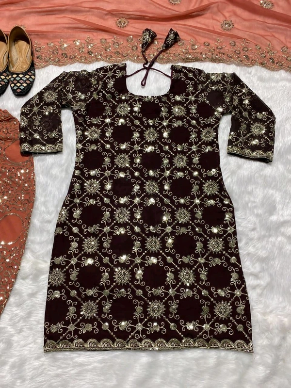 Launching New Designer Party Wear Look Top ,Dhoti Salwar and Dupatta*πβ€οΈ - Xxl