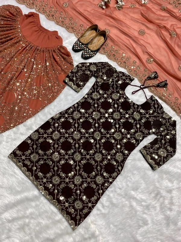 Launching New Designer Party Wear Look Top ,Dhoti Salwar and Dupatta*πβ€οΈ - Xxl