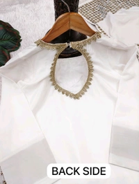 π Top Fabric:- Heavy French Creap With Real Mirror Work With Fancy Lace In Neck With Slvees button - L