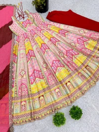 Launching New Designer Party Wear Look Gown, Bottom and Dupatta in Fully Kali Flair With Attached Pad*π₯ - Xl