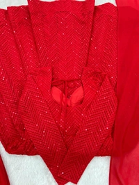 *Launching This Timeless And Classic Lukhnowi Georgette Fabric Anarkali Suit Set For The Upcoming Festivities And Wedding Season* - M-38