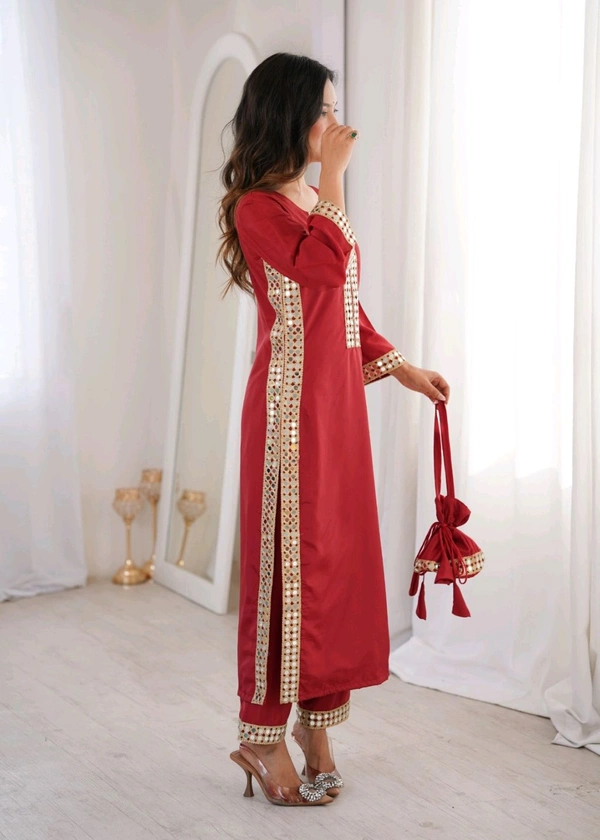 *READYMADE KURTI-PANT WITH BATWA* - Xl-42
