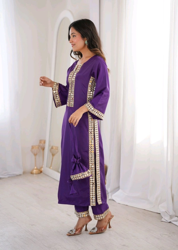 *READYMADE KURTI-PANT WITH BATWA* - M-38 - L-40