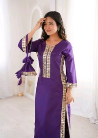 *READYMADE KURTI-PANT WITH BATWA* - M-38 - L-40