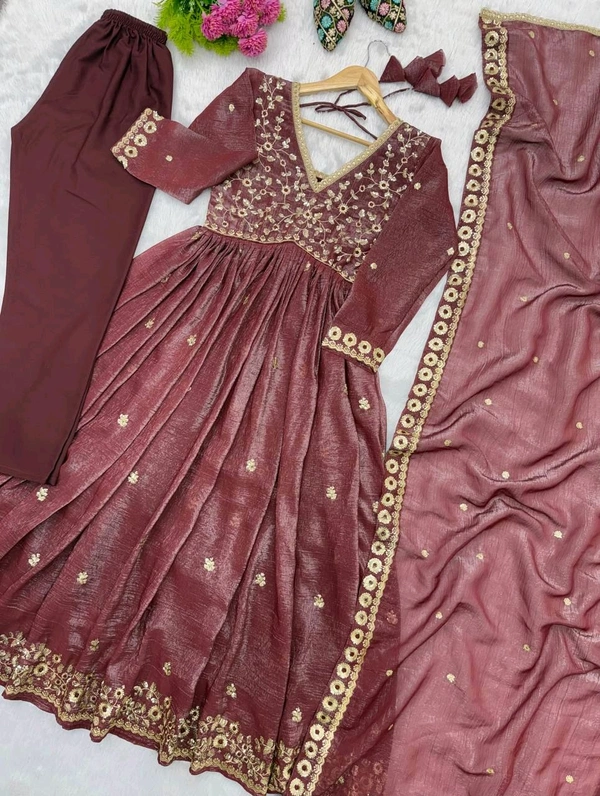 *Presented For This Eid Our New Embroideryed Gown Pair With Real Modling* - S-36