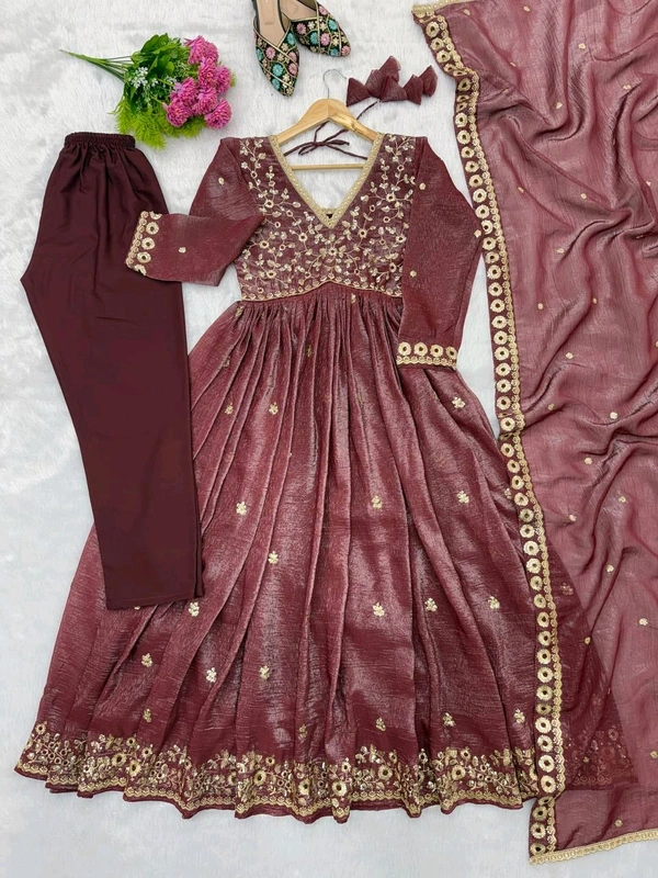 *Presented For This Eid Our New Embroideryed Gown Pair With Real Modling* - S-36