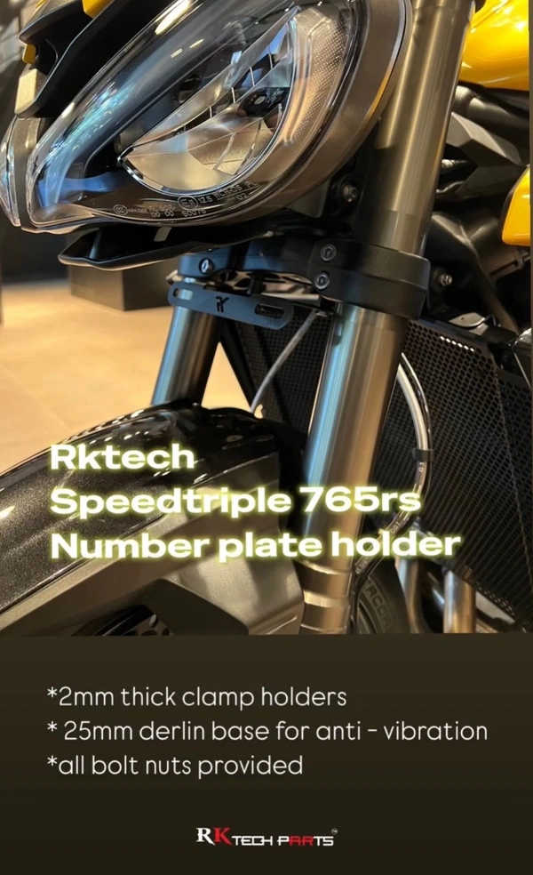 Rktech Triumph Street Triple 765rs Front Number Plate Holder