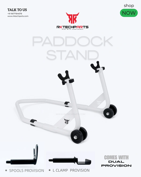 RKTECH UNI PADDOCK STAND - White