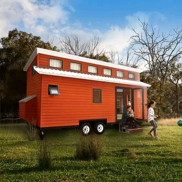 DEEPBLUE  Smarthouse EU/USA/AU Standard Mobile Tiny House with Trailer on Wheels travel mini camper trailers - 7.4m Length 2.35 Width 4m Height