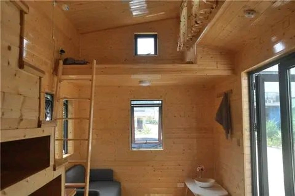DEEPBLUE  Smarthouse EU/USA/AU Standard Mobile Tiny House with Trailer on Wheels travel mini camper trailers - 7.4m Length 2.35 Width 4m Height
