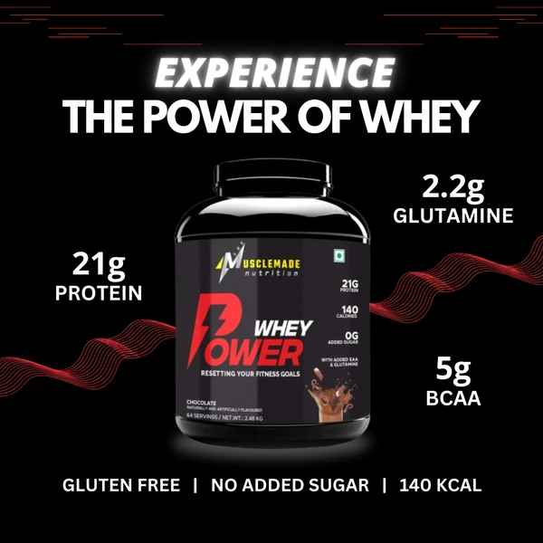 Musclemade POWER Whey | 21g Protein - 1.024 KG ( 32 Servings), Chocolate