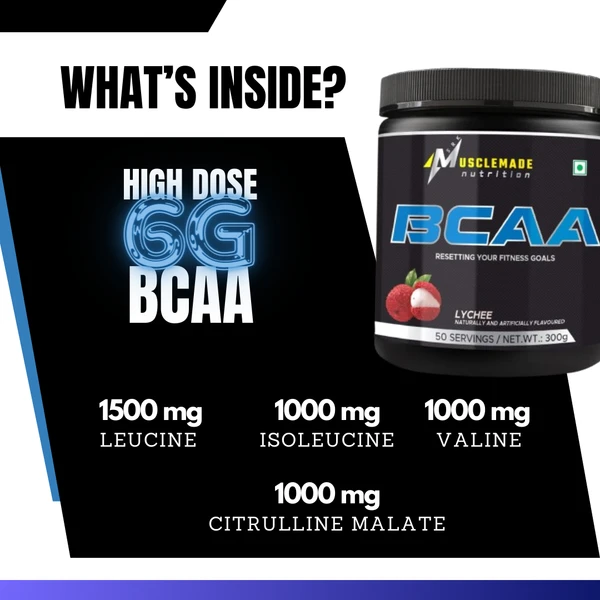 Musclemade BCAA | 300 g | 50 Servings - Wild Berry