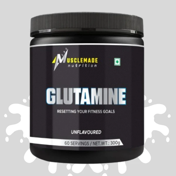 Musclemade Glutamine Powder | Unflavoured | 300 g | 60 Servings - Unflavoured