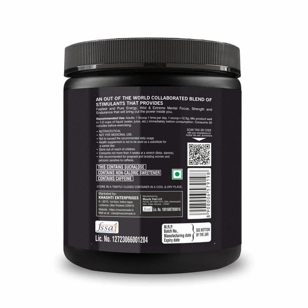 Musclemade DART PRE Workout, 375 g/30 Servings - Peach Mango