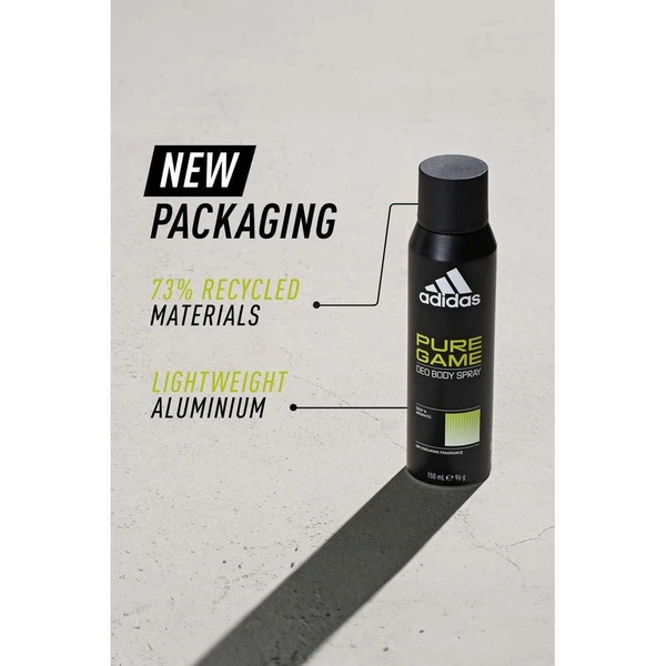 Adidas Pure Game Deodorant Body Spray For Men- 150ml - Pack Of 2