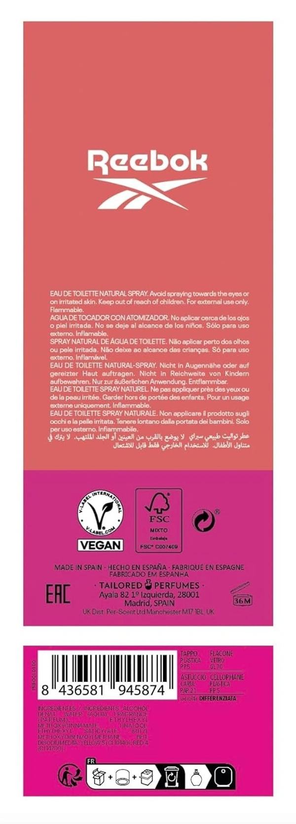 Reebok Move Your Spirit Eau De Toilette Natural Spray Perfume For Women- 100ml - Women