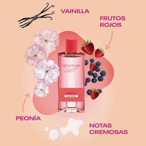 Reebok Move Your Spirit Eau De Toilette Natural Spray Perfume For Women- 100ml - Women