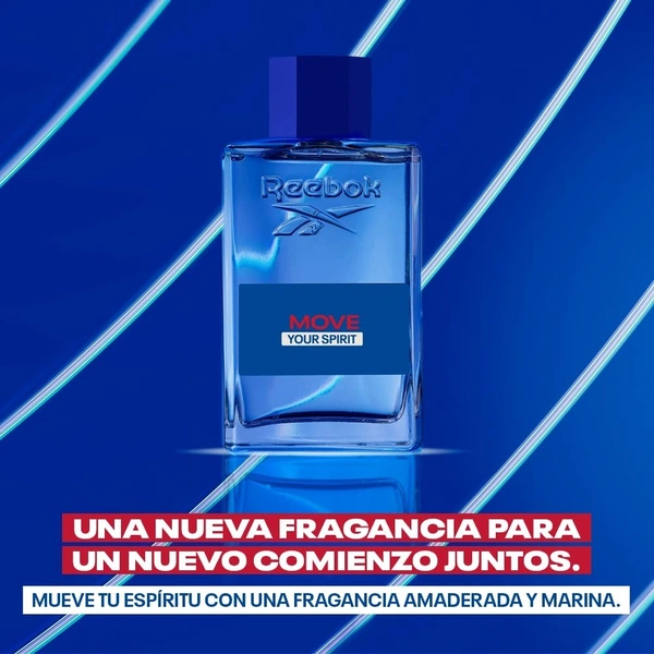 Reebok Move Your Spirit Eau De Toilette Natural Spray Perfume For Men- 100ml - Men