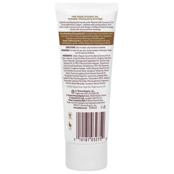 Palmer's Cocoa Oil With Vitamin E Coconut Hydrate Hand Cream Deeply Moisturizes Skin- 96g (3275)