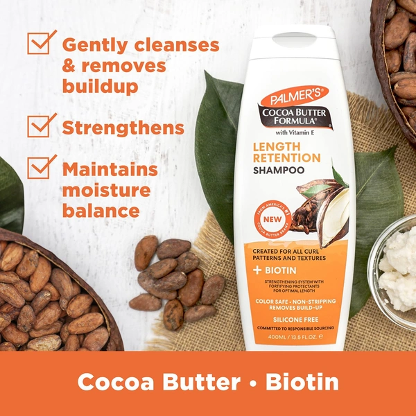 Palmer's Coconut Butter With Vitamin E Length Retention Shampoo- 400ml (4801)