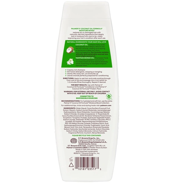 Palmer's Coconut Oil With Vitamin E Moisture Boost Shampoo- 400ml (3305)