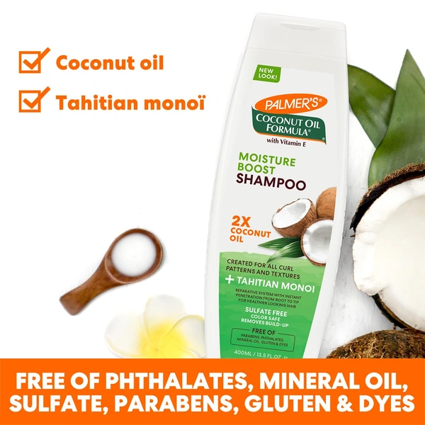 Palmer's Coconut Oil With Vitamin E Moisture Boost Shampoo- 400ml (3305)